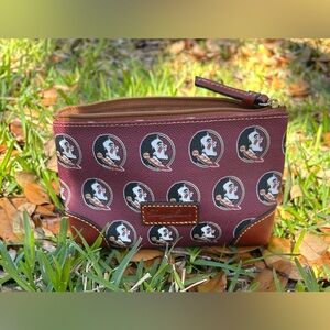 Rare Vintage Leather Dooney & Bourke Florida State Zipper Pouch